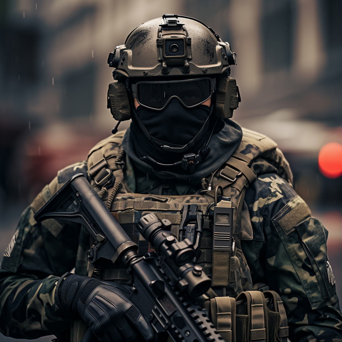 Medium Shot Soldier With Weapon