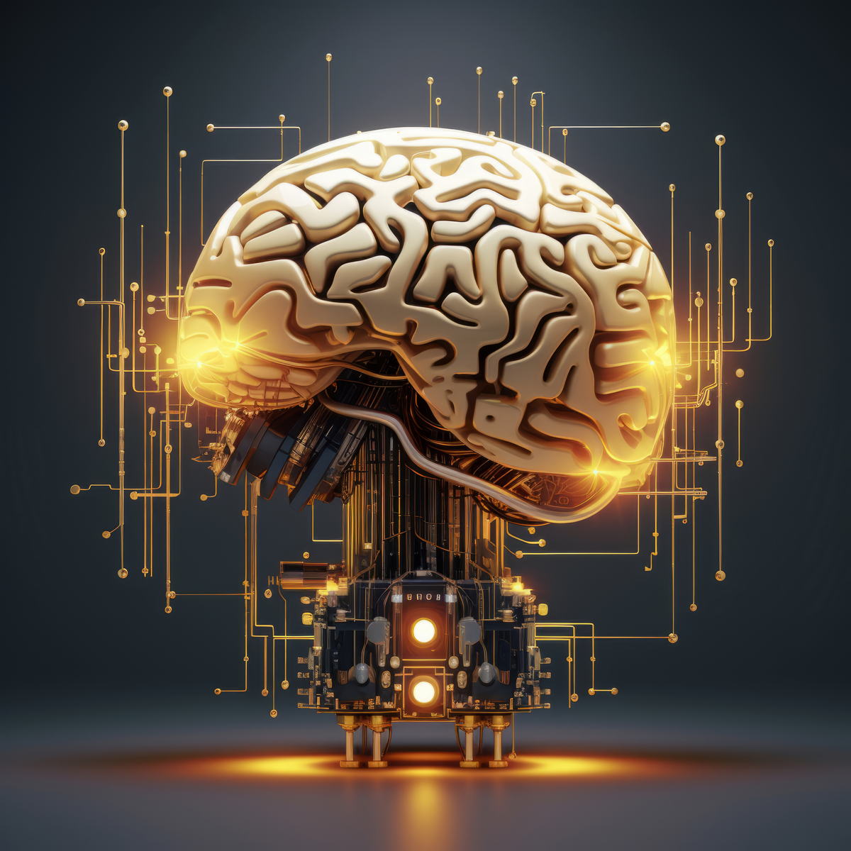 Brain With Circuit Board